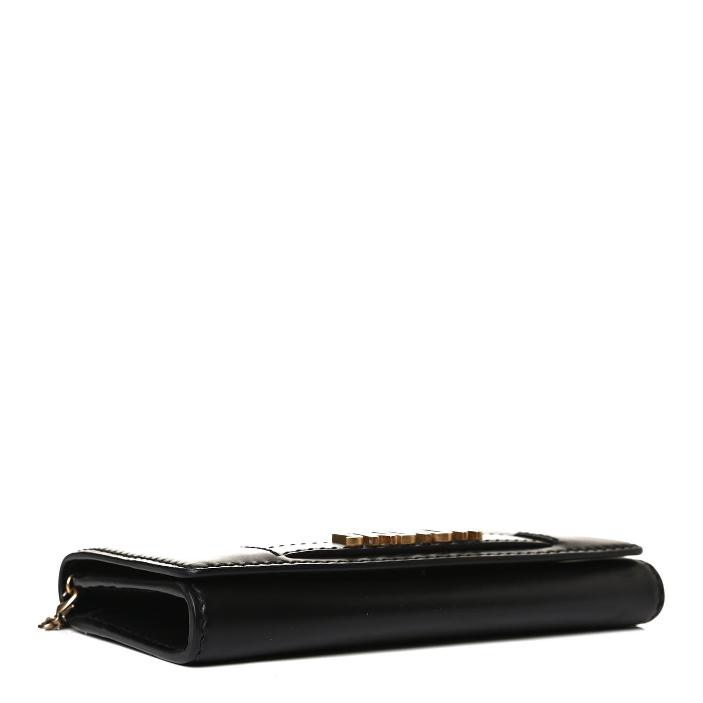 Smooth Calfskin J'adior Croisiere Chain Wallet Black