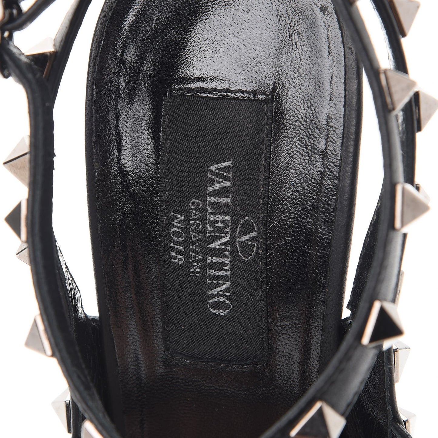 Nappa Rockstud Ankle Strap Pumps 38 Black