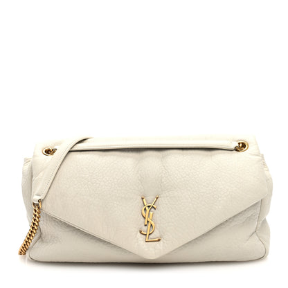 Saint Laurent Grained Lambskin Large Calypso Blanc Vintage 1 of 9