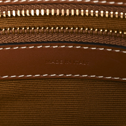 Celine Triomphe Canvas Calfskin Medium Boston Bag Tan 7 of 10