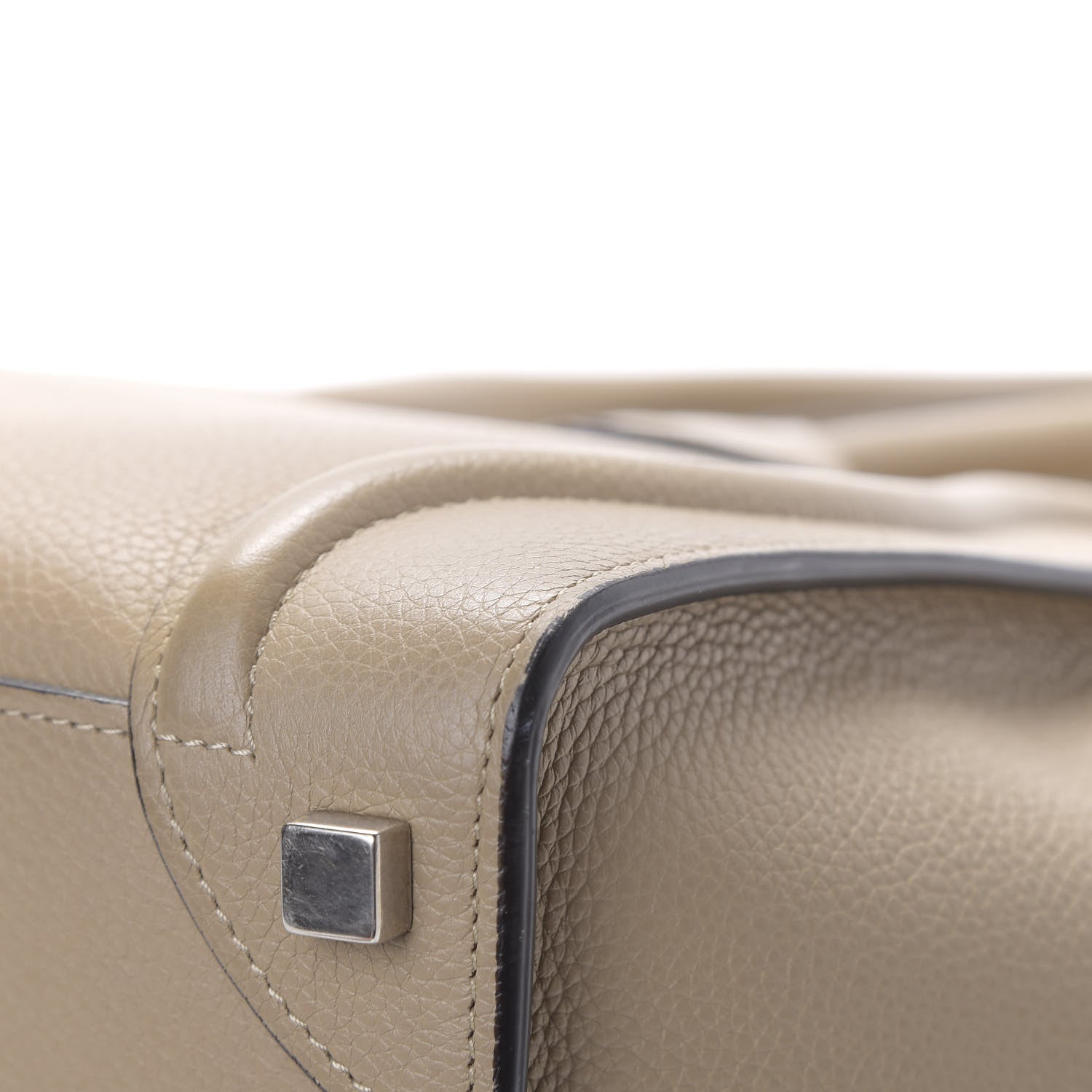 Celine Drummed Calfskin Micro Luggage Souris 9 of 12