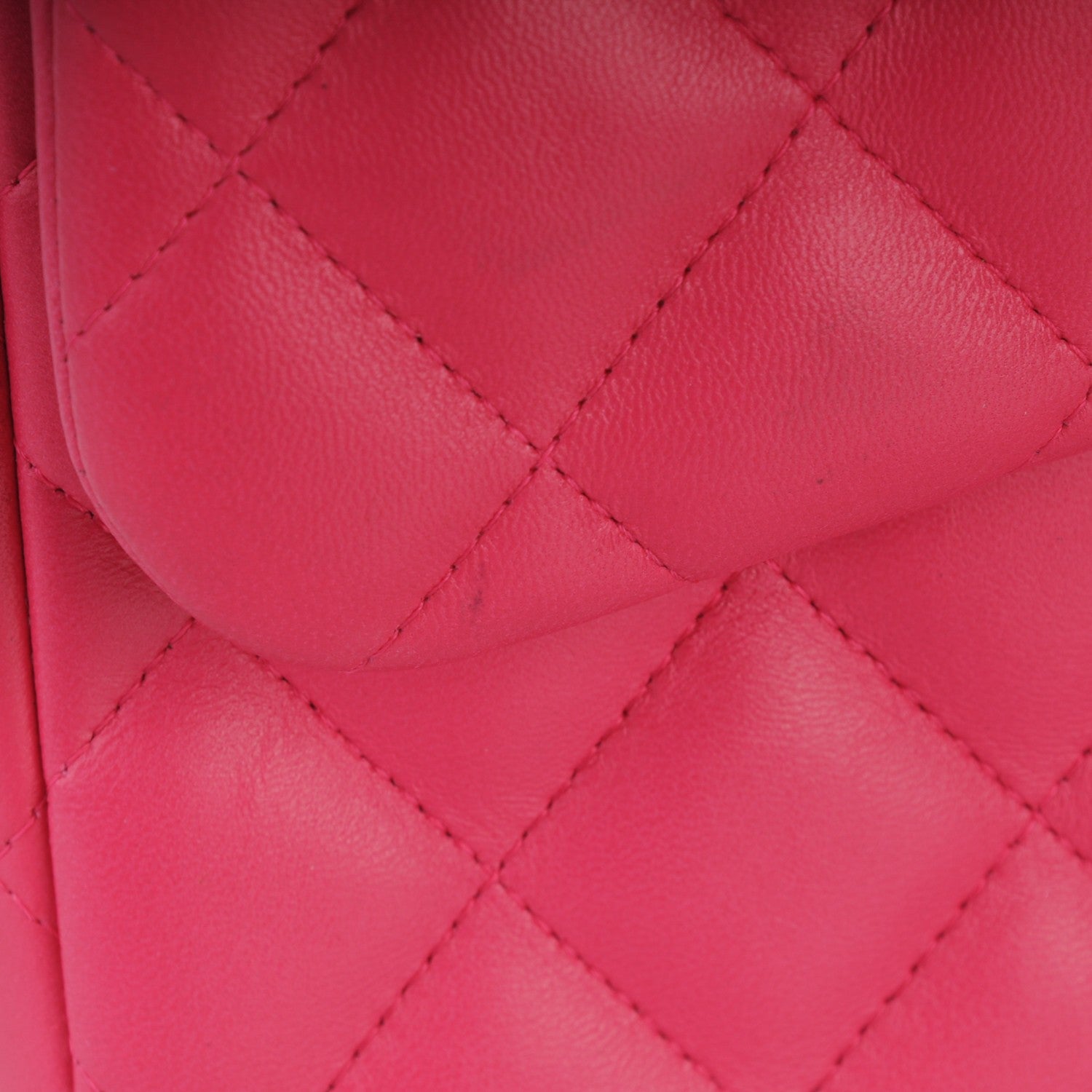 Chanel Lambskin Quilted Jumbo Double Flap Dark Pink 11 of 11