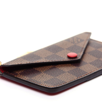 Louis Vuitton Damier Ebene Recto Verso Card Holder Red 6 of 10