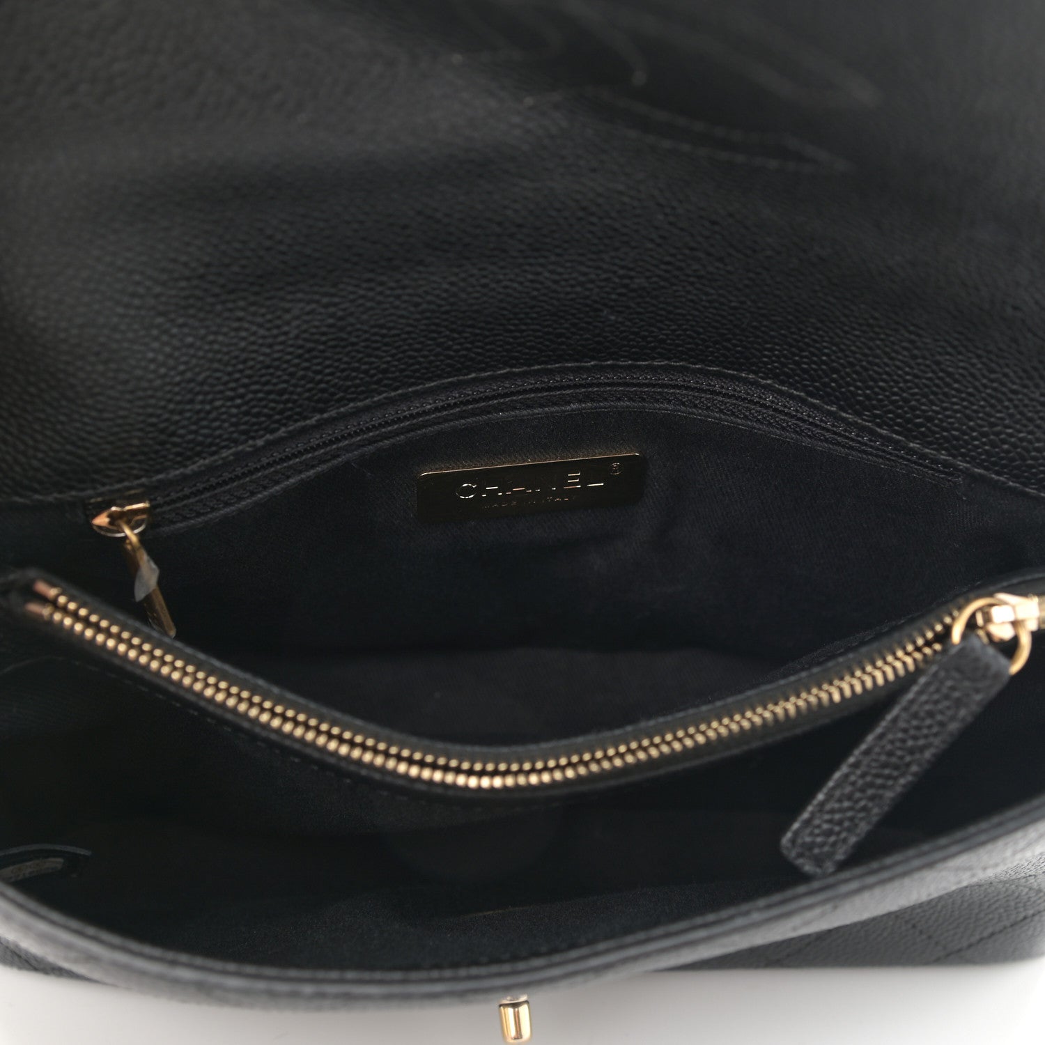Chanel Caviar Diamond Stitched Small Top Handle Flap Black 5 of 11