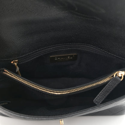Chanel Caviar Diamond Stitched Small Top Handle Flap Black 5 of 11