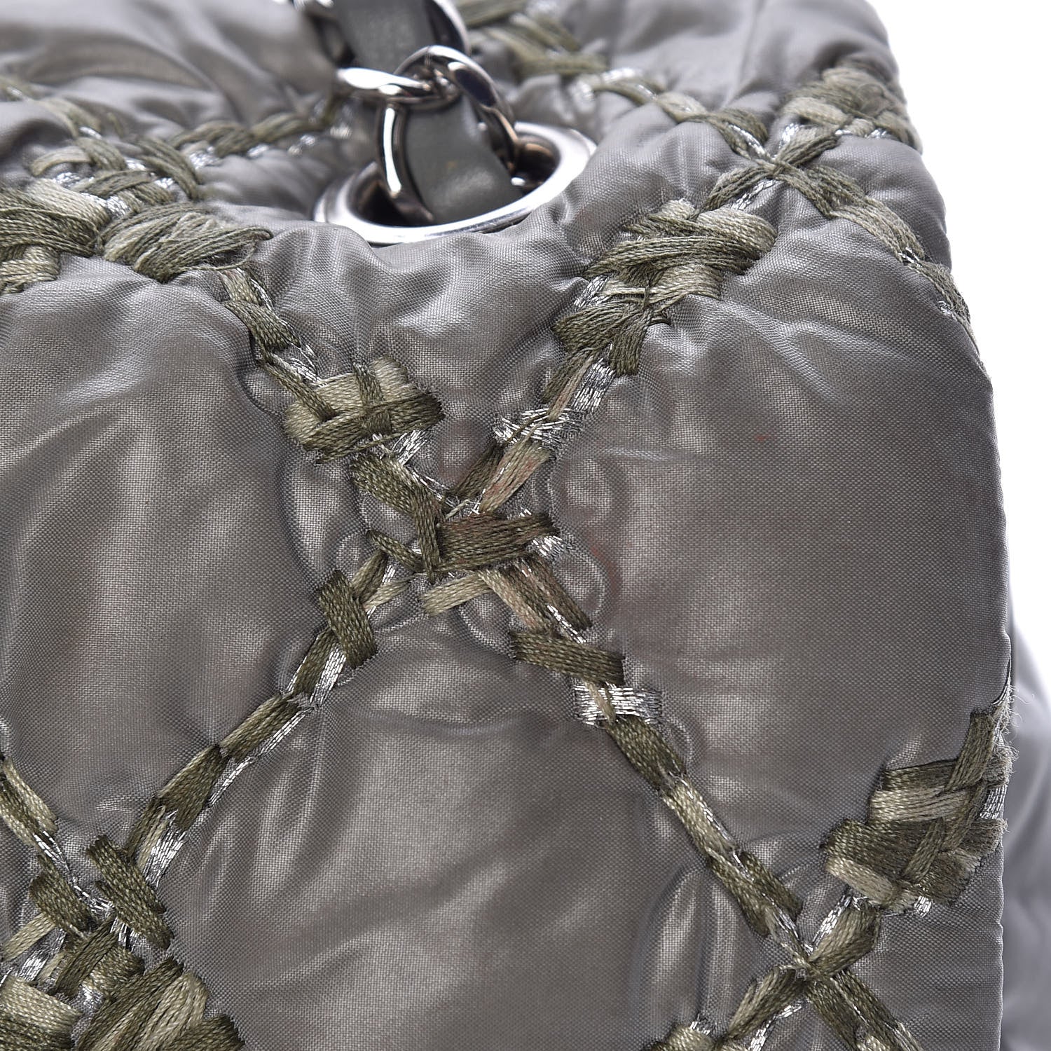 Chanel Nylon Quilted Medium Tweed on Stitch Bubble Green 15 of 17