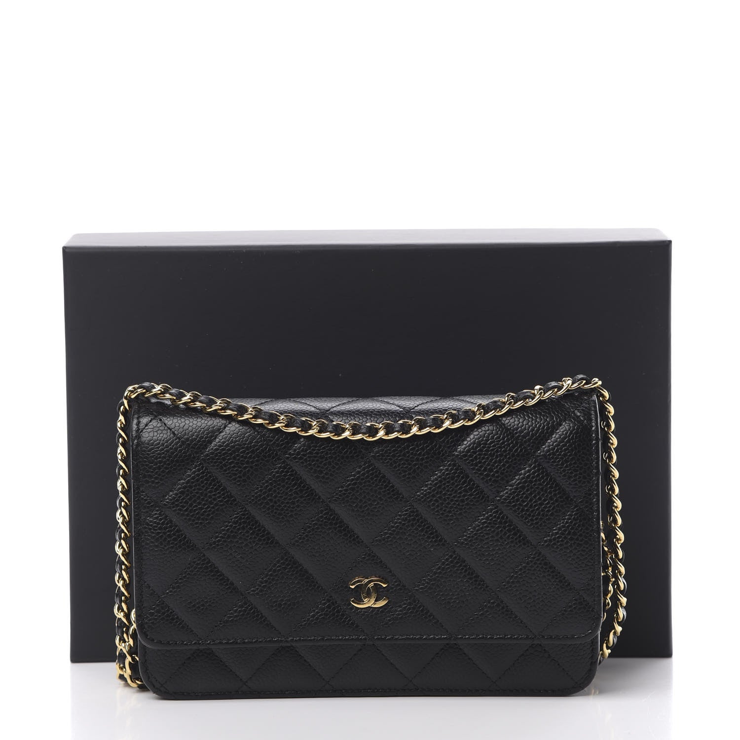 Chanel Caviar Quilted Wallet On Chain WOC Black 11 of 11