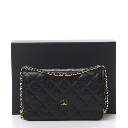 Chanel Caviar Quilted Wallet On Chain WOC Black 11 of 11