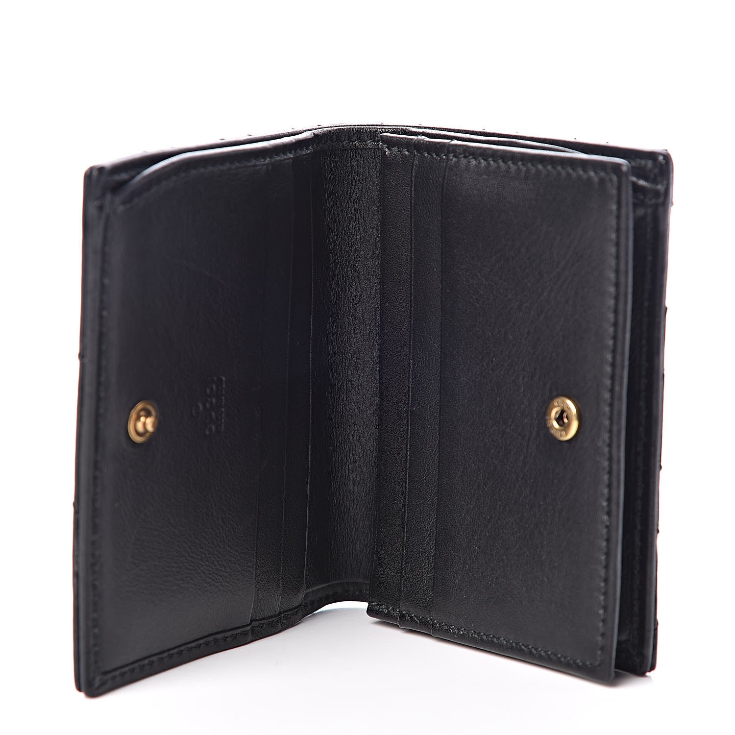 Gucci Calfskin Matelasse GG Marmont Card Case Black 5 of 7