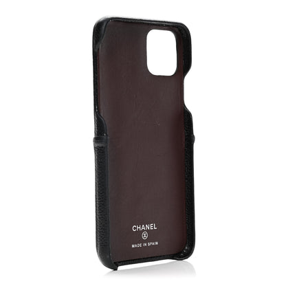 Chanel Caviar Quilted iPhone 11 Tech Case Black Burgundy 2 of 3
