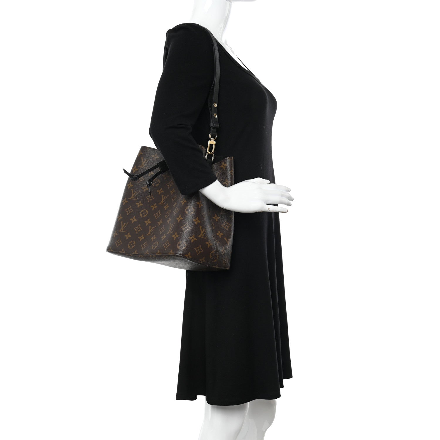 Louis Vuitton Monogram Neonoe MM Black 2 of 10