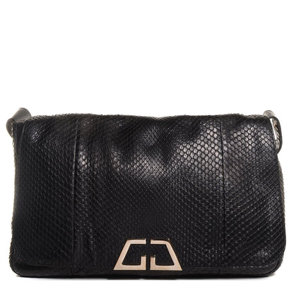 Gucci Snakeskin G Square Medium Shoulder Bag Black 1 of 7