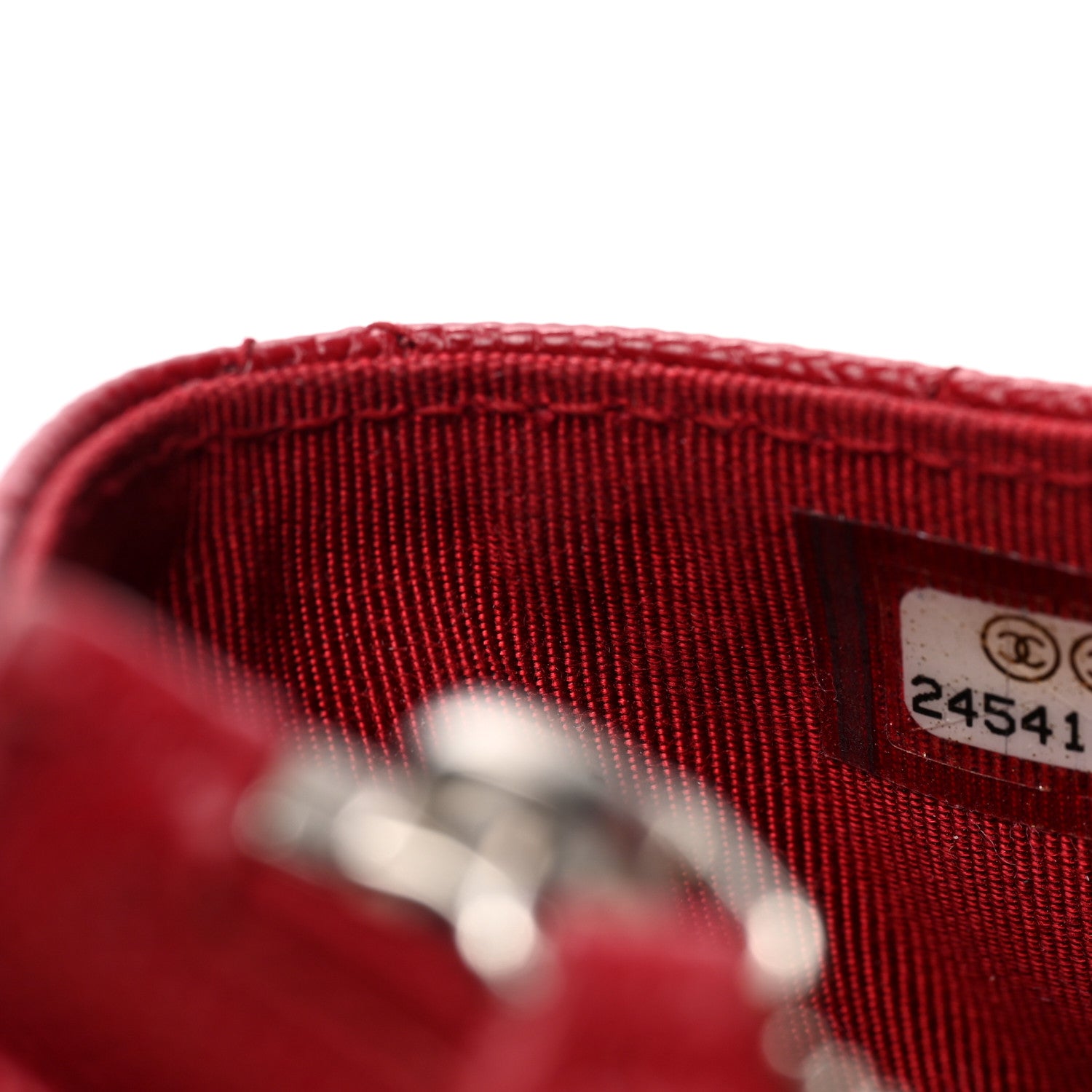 Chanel Caviar Quilted CC Zip Card Holder Red 7 of 7