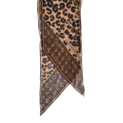 Louis Vuitton Silk Crepe Leopard Monogram Scarf 2 of 3