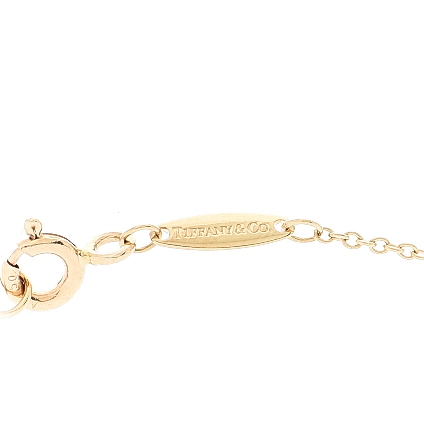 18K Yellow Gold Diamond .08ct Elsa Peretti Diamonds by the Yard Pendant Necklace
