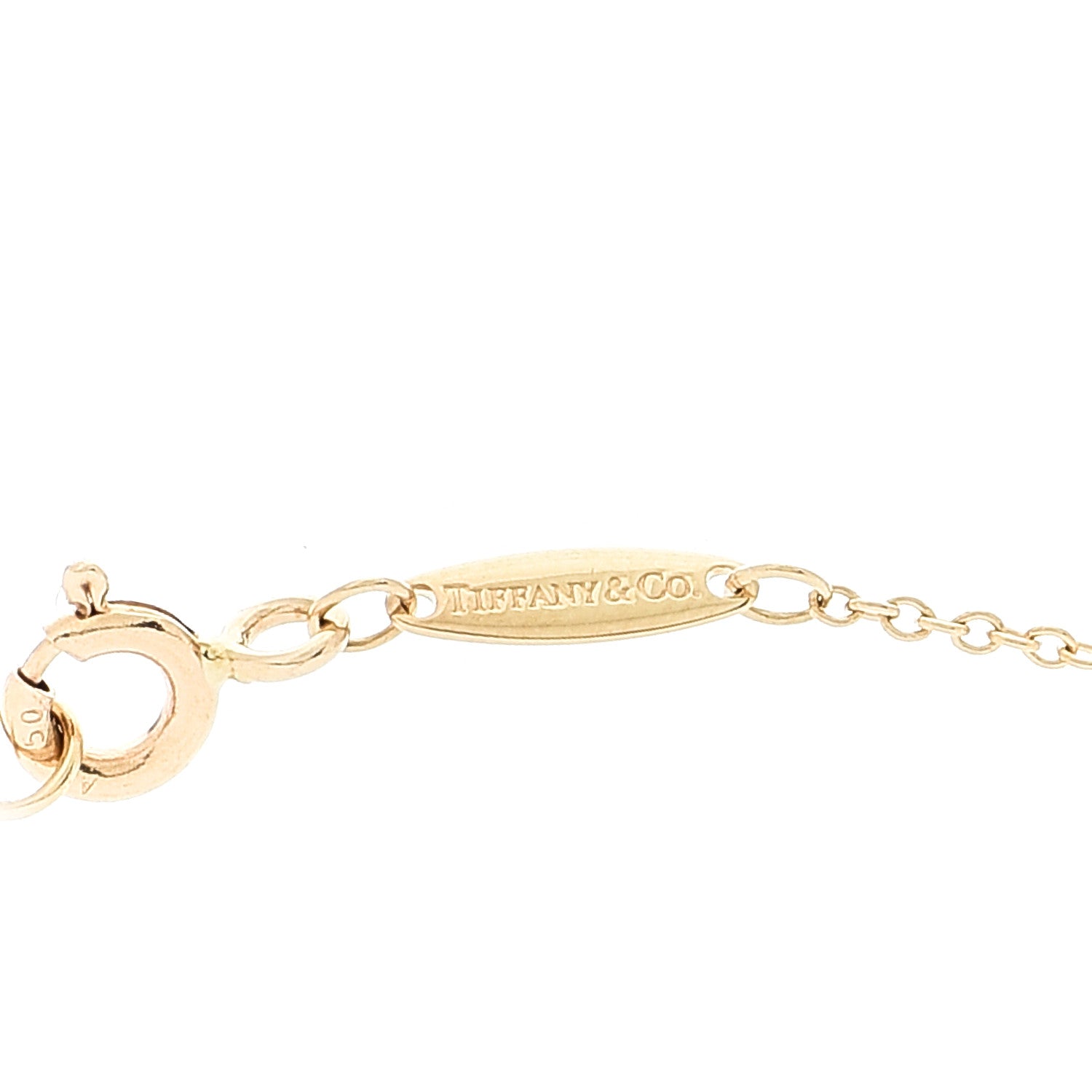 Tiffany 18K Yellow Gold Diamond .08ct Elsa Peretti Diamonds by the Yard Pendant Necklace 7 of 7
