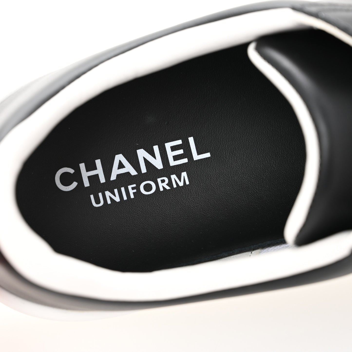 Calfskin CC Womens Sneakers 37 Black