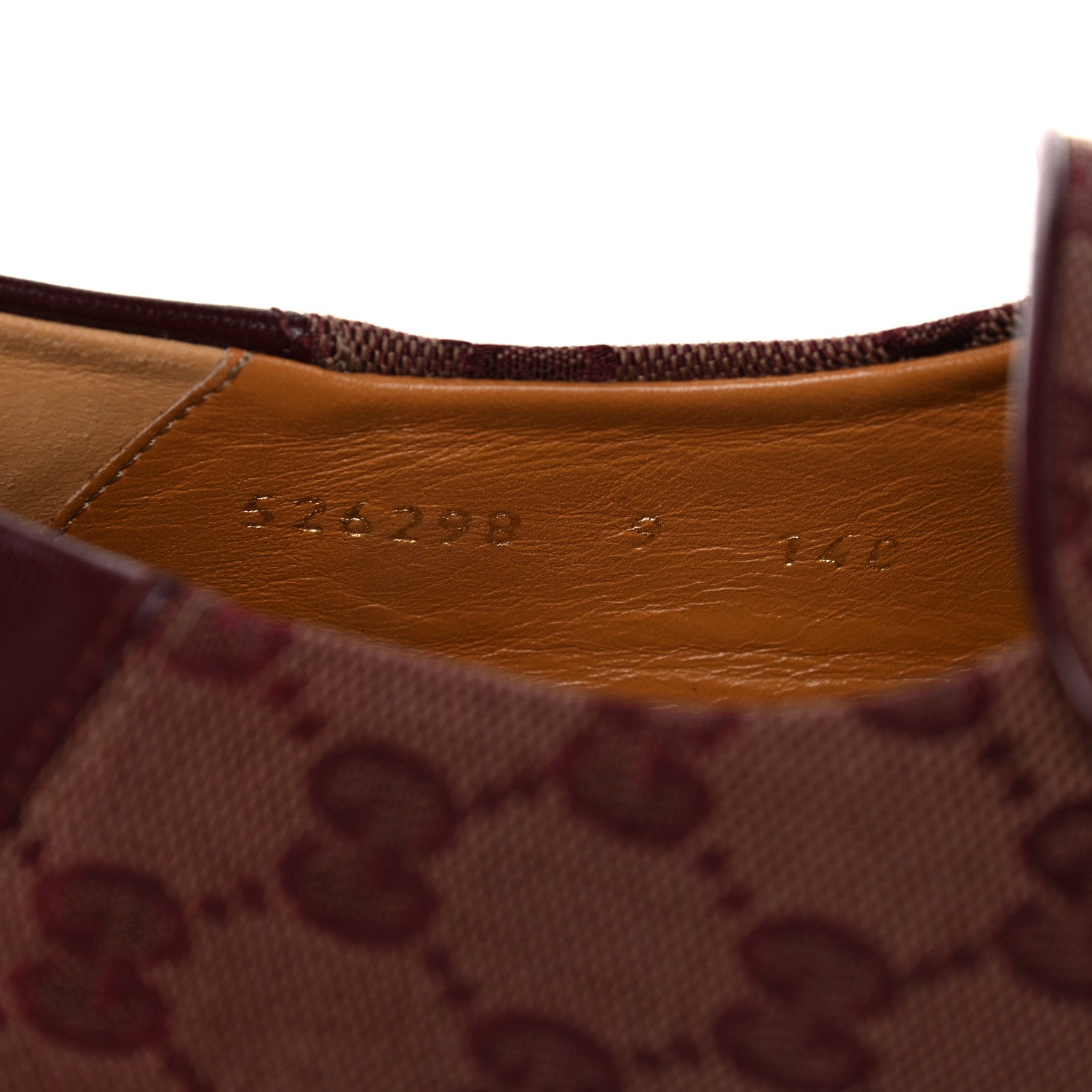 Gucci GG Monogram Granada Kid Mens Horsebit Loafers 9 Sahara Rubino Bright Bordeaux 8 of 10