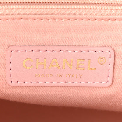 Chanel Lurex Boucle Deauville Drawstring Bucket Bag Pink 5 of 10