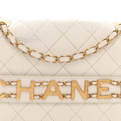 Chanel Calfskin Quilted Enchained Flap White 8 of 14