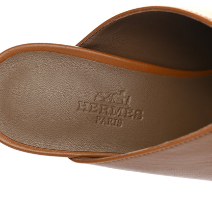 Hermes Calfskin Detail Mules 36 Beige Dore 7 of 9