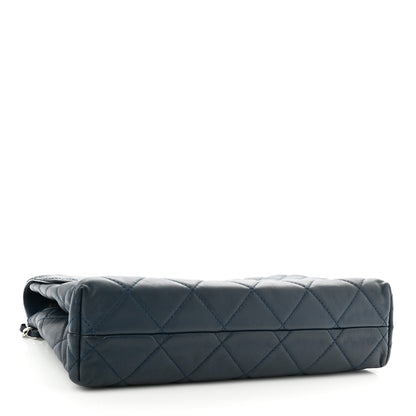 Chanel Calfskin Quilted In The Business Flap Dark Navy Blue 4 of 11