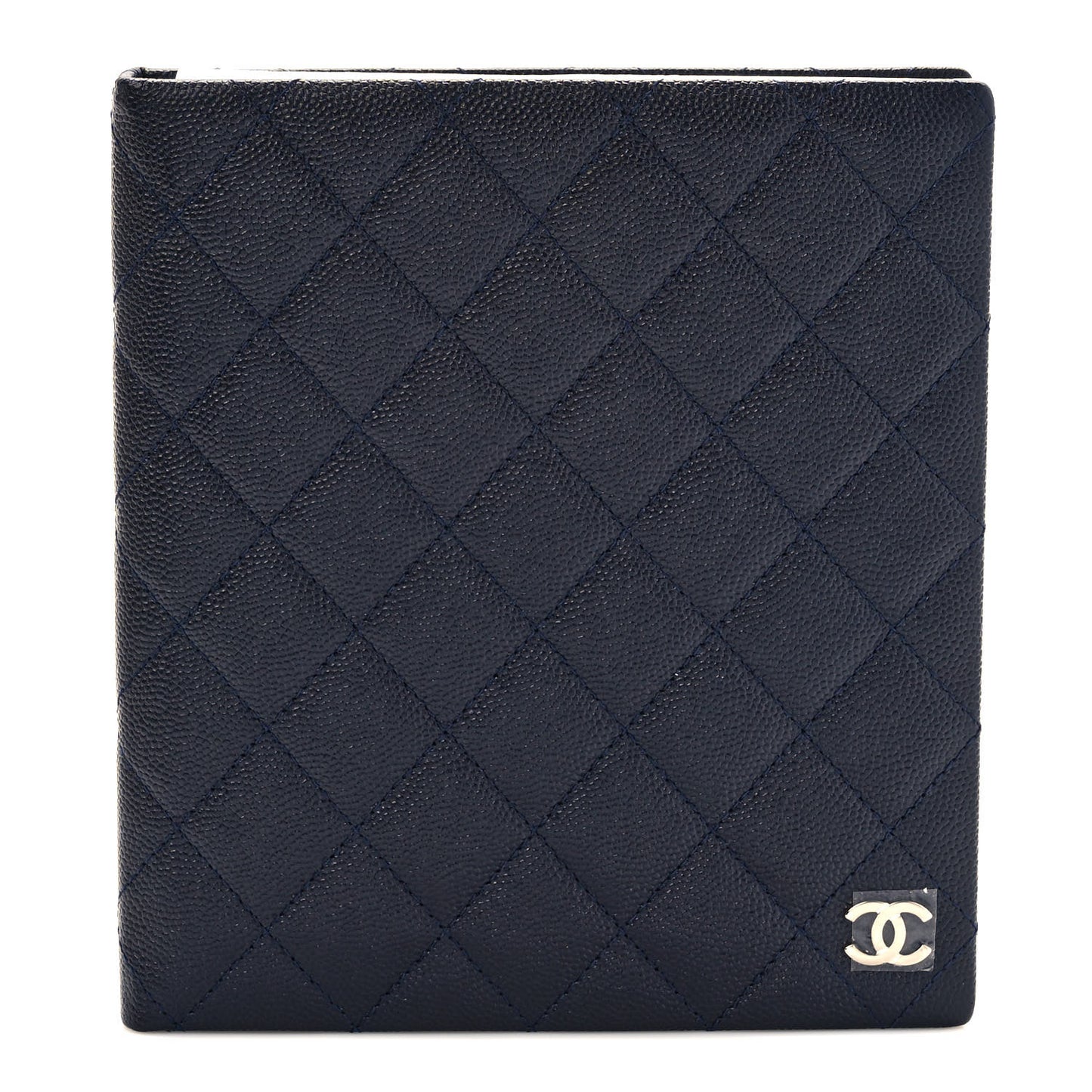 Caviar Quilted Notebook Navy Blue