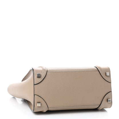 Celine Drummed Calfskin Micro Luggage Dune 4 of 9