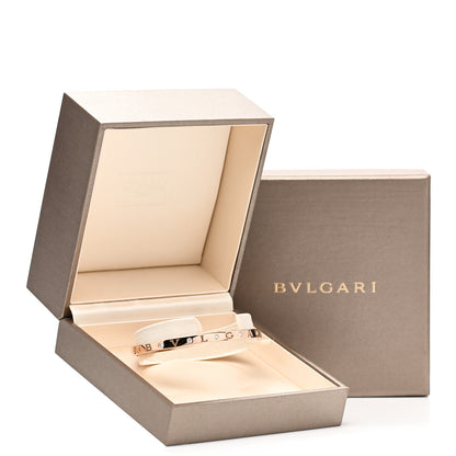Bulgari 18K Rose Gold 12 Diamond B.Zero1 Essential Bangle Bracelet L 4 of 4