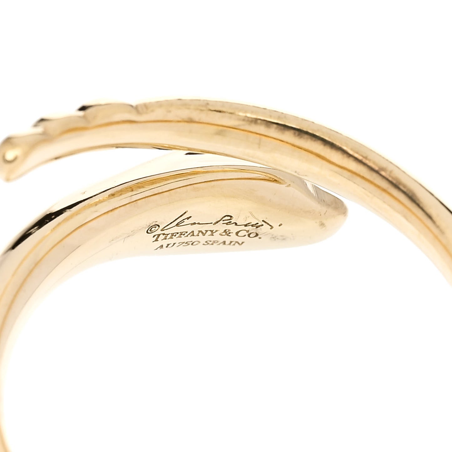 18K Yellow Gold Elsa Peretti Snake Ring 50 5.5