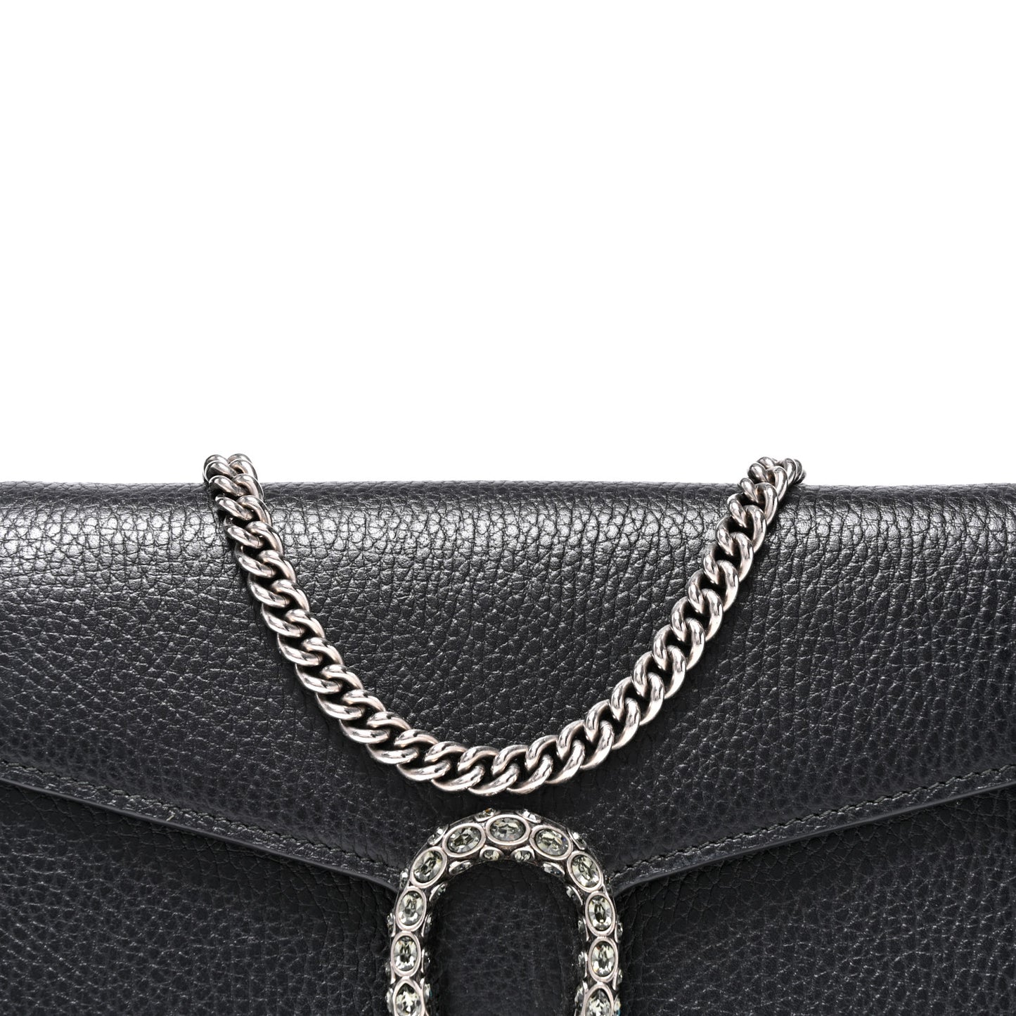 Calfskin Mini Dionysus Chain Wallet Black