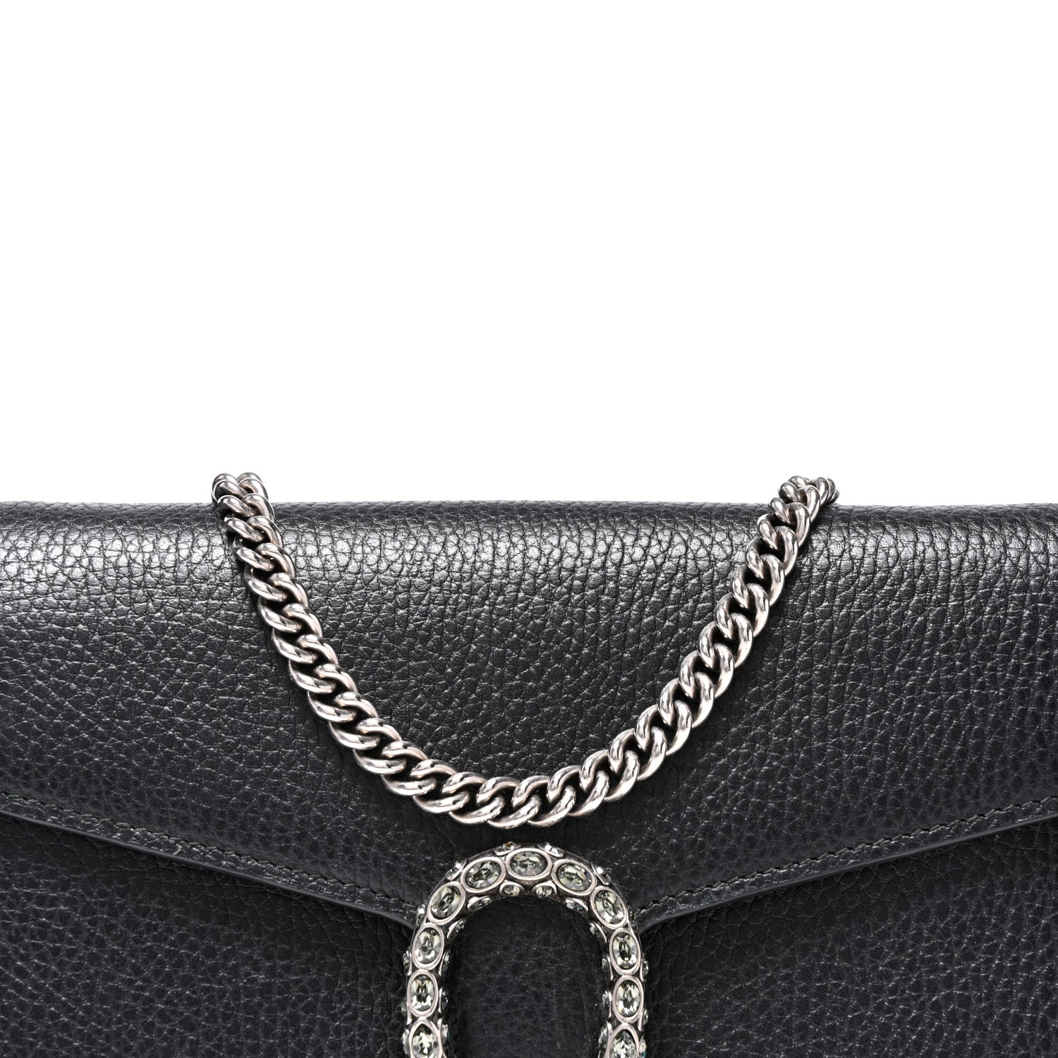 Gucci Calfskin Mini Dionysus Chain Wallet Black 8 of 12