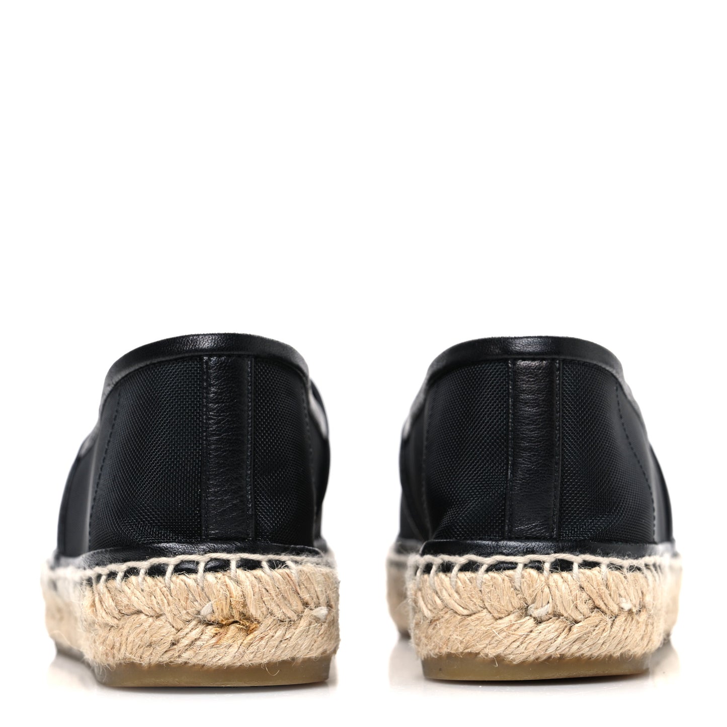 Mesh Grosgrain CC Espadrilles 38 Black