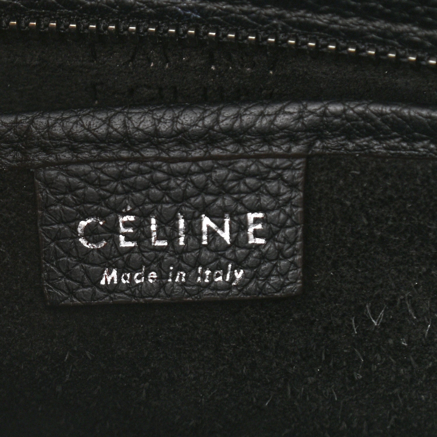 Celine Drummed Calfskin Nano Luggage Black 6 of 10