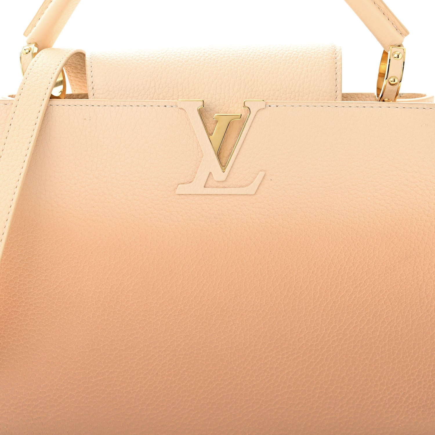 Louis Vuitton Taurillon Gradient Capucines PM Cloudy Creme 7 of 15