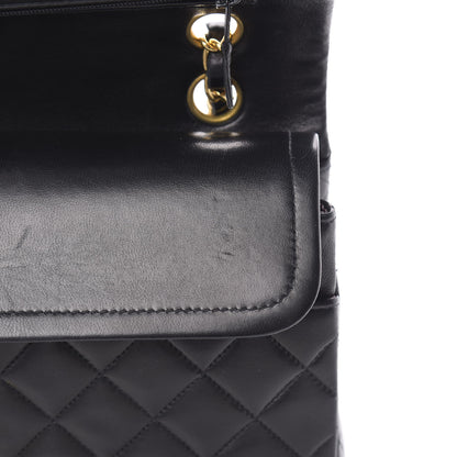 Chanel Lambskin Quilted Medium Double Flap Black 14 of 17