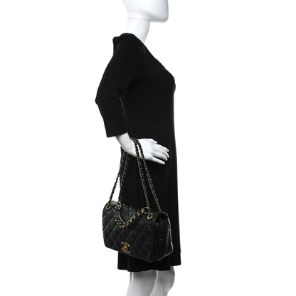 Chanel Aged Calfskin Quilted Small Pondichery Flap Black 2 of 10