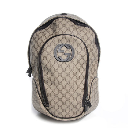Gucci GG Plus Monogram Interlocking G Medium Backpack Dark Brown 1 of 9