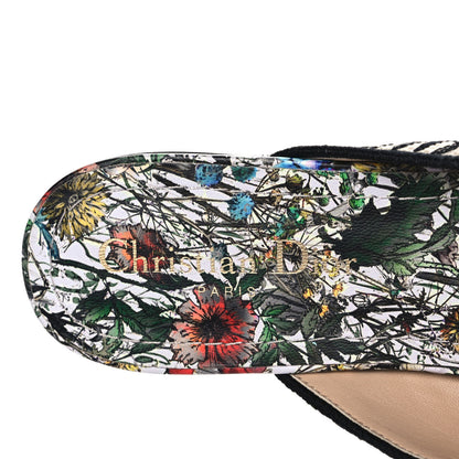 Christian Dior Canvas Cotton Embroidered Mille Fleurs Dioriviera Mules 38 Multicolor 6 of 9