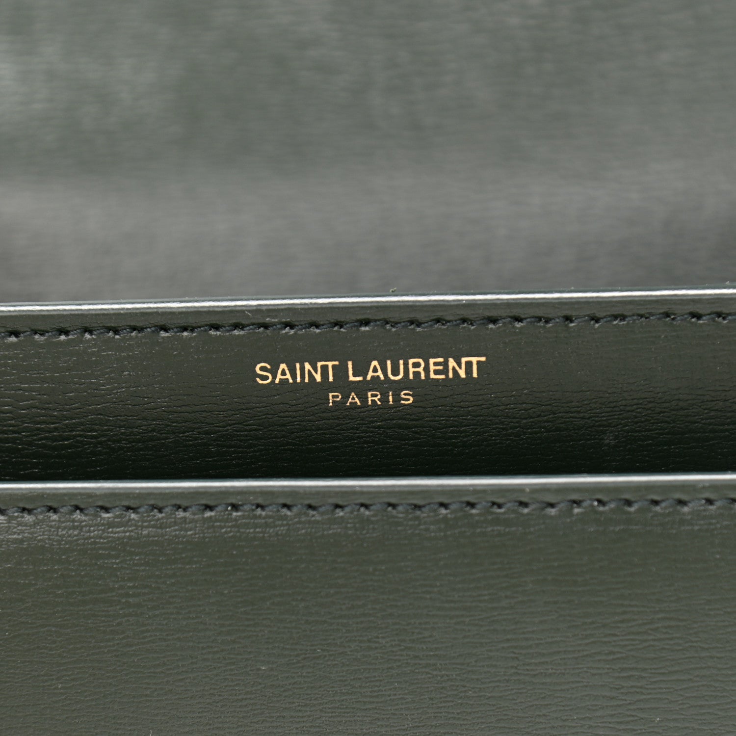 Saint Laurent Calfskin Medium Monogram Sunset Dark Green 7 of 13