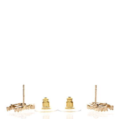 Chanel Crystal CC Starfall Earrings Gold 4 of 5