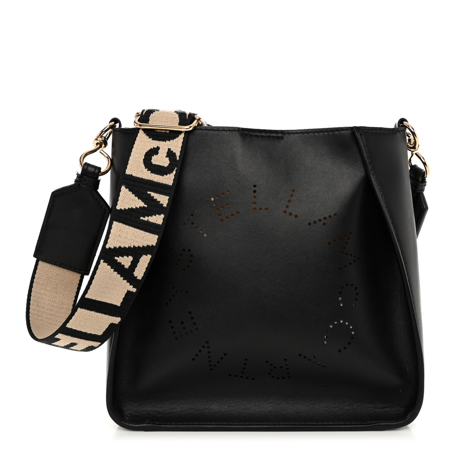 Eco Alter Nappa Perforated Logo Mini Crossbody Black