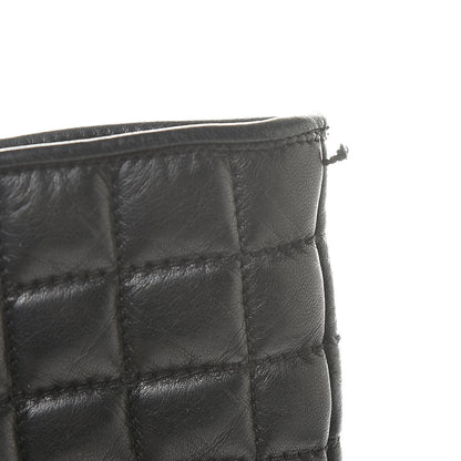 Chanel Lambskin Quilted Chocolate Bar Gloves 7.5 Black 6 of 6