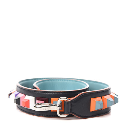 Fendi Calfskin Studded Strap You Navy Multicolor 1 of 5