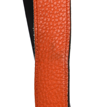 Hermes Box Togo 32mm H Belt 90 Black Orange 8 of 18
