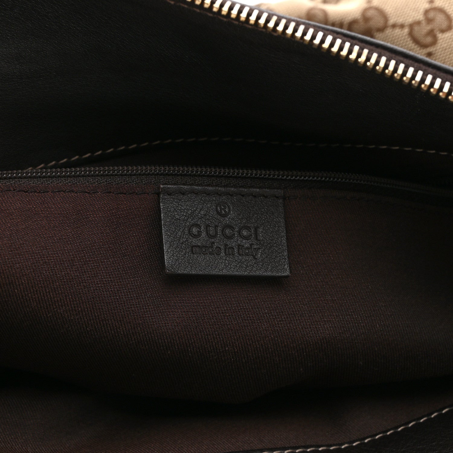 Gucci Monogram D Gold Tote Dark Brown 5 of 10