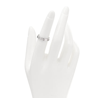 Cartier 18K White Gold 3.5mm LOVE Wedding Band Ring 52 6 2 of 4