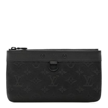 Louis Vuitton Calfskin Monogram Shadow Discovery Pochette PM Black 1 of 7