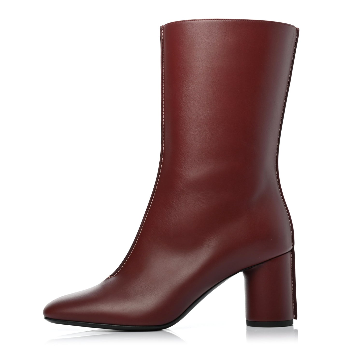 Calfskin Defile Ankle Boots 38 Rouge Pourpre