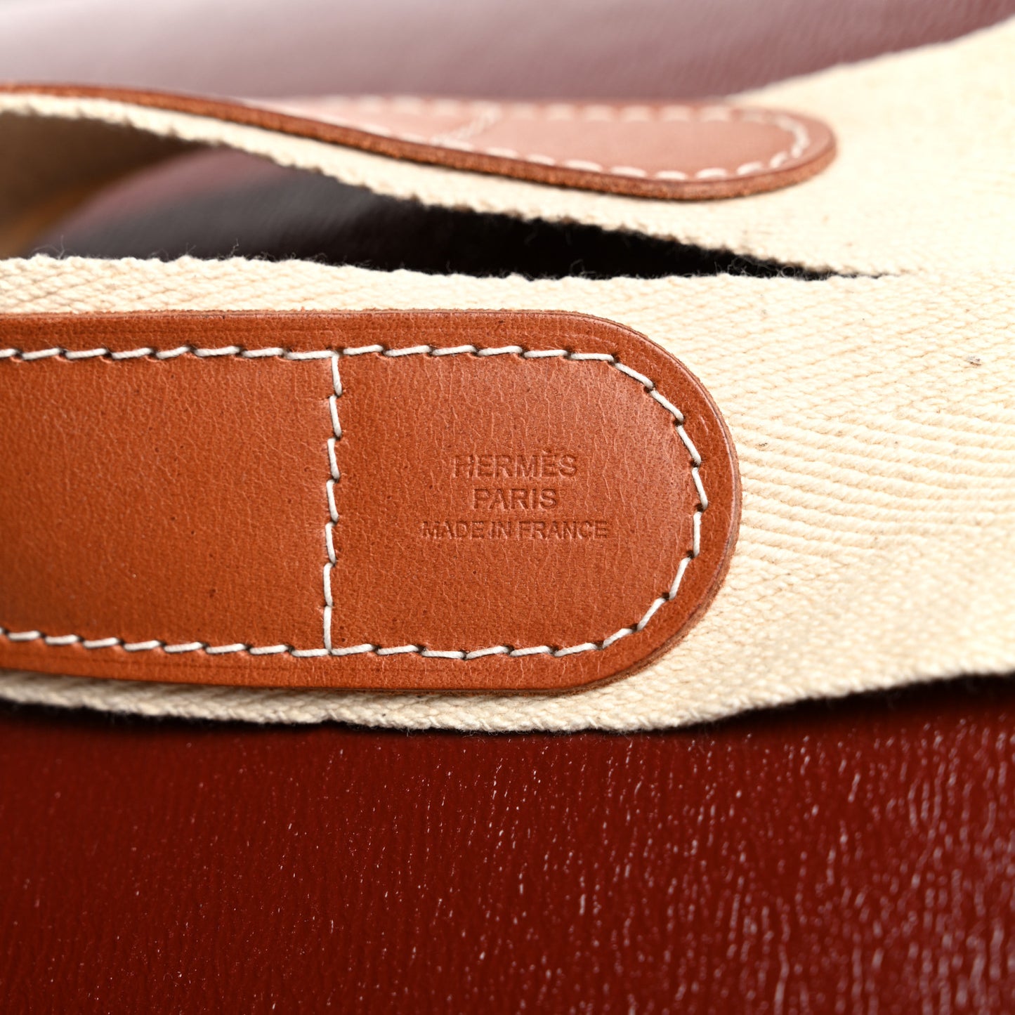 Kraft Paper Metal Canvas Saddle Box Rouge H